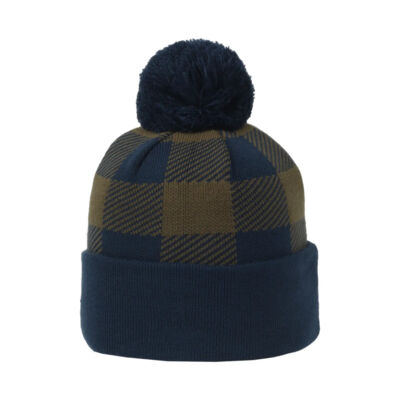 Plaid Watch Cap with Pom Thumbnail