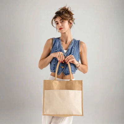 Large Easy-Print Jute Bag Thumbnail