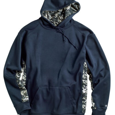 Men's Digital Camo Colorblock Performance Fleece Hooded Sweatshirt Thumbnail