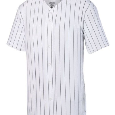 Unisex Pinstripe Full Button Baseball Jersey Thumbnail