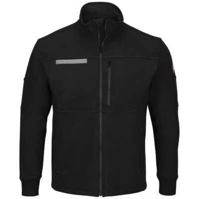 Men's Zip Front Fleece Jacket-Cotton /Spandex Blend Thumbnail